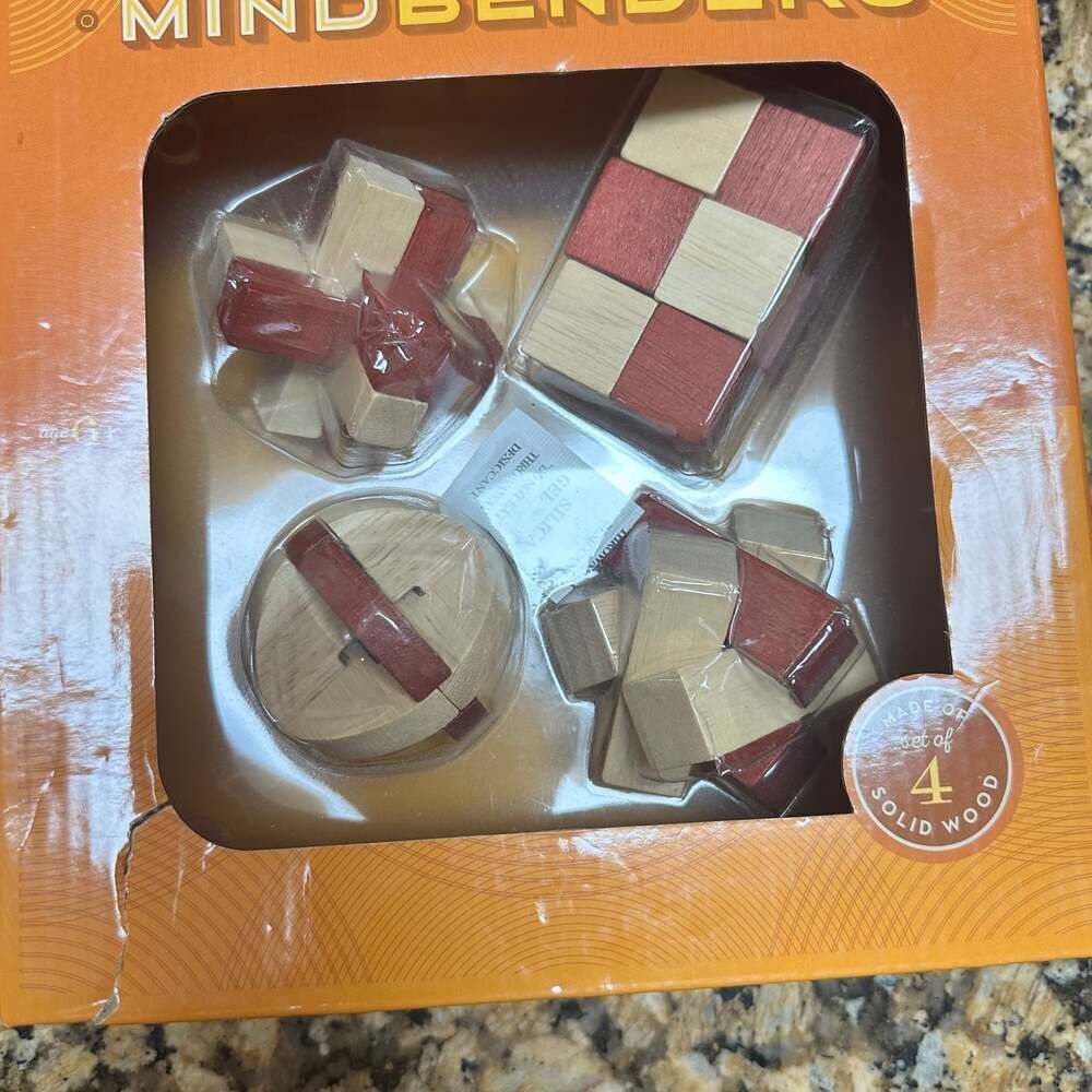 Solid Wood Mindbenders 3D Puzzles Mind Challenge Go Classic Game